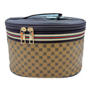 Vegan Leather Classic Print Cosmetic Case Travel BAG FB210. (2PC)
