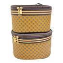 Vegan Leather Classic Print Cosmetic Case Travel BAG FB210 (2PC)