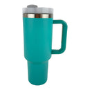 40oz Stainless Steel Tumbler With Handle, Straw, Lid CP4417-1 (6pc)