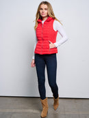 WOMEN'S SLEEVELESS ZIP UP POCKETS PUFFER VEST