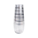 Flute Glass Silver Decal 8oz 5.7in