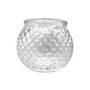 Bonita Home Clear Diamond Bowl Glass Vase - 3.5x3.5in