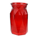 Bonita Home Red Glass Vase Pressed Ginger - 7x4.5in