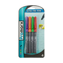 Promarx Ultra Fine Felt Fashion Pen 4ct