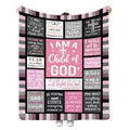 Child of God Bible Verse Biblical Graphic Blanket 2-6 (3PC)