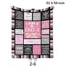 Child of God Bible Verse Biblical Graphic Blanket 2-6 (3PC)