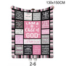 Child of God Bible Verse Biblical Graphic Blanket 2-6 (3PC)