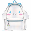 SANRIO CINNAMOROLL SHINY PU LEATHER 10.5" DELUXE MINI BACKPACK W/3-D EARS