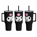SANRIO KUROMI 40 OZ STAINLESS STEEL TUMBLER w/ STRAW  & HANDLE