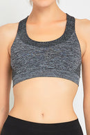 SOFRA LADIES SEAMLESS SPORTS BRA (SB001_H.GRY)
