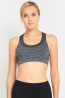 SOFRA LADIES SEAMLESS SPORTS BRA (SB001_H.GRY)