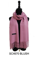 Cashmere Feel Plain Scarves SCF4670 (12PC)