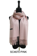 Cashmere Feel Plain Scarves SCF4670 (12PC)