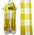 Cashmere Feel Check Pattern Scarves SCF1026-1 (6PC)