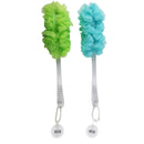 Bonita Home Green and Aqua Shower Pouf with Handle