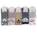 Women's Cute Animal Cartoon Ear Point Socks SS3208-100.(12PC)
