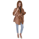 Faux Fur Hoodie Shawl P3802 (1PC)