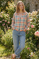 Plaid Multi Cotton Top