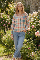 Plaid Multi Cotton Top