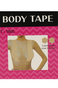 T-1800 12 Piece Instant Breast Lift, Adhesive Tape for Women, One Size Body Tape with Nipple Covers