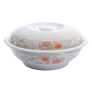 Melamine Floris Rice Bowl with Lid 10" ? Floral Serving & Storage Bowl