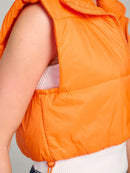 WOMEN'S SLEEVELESS ZIPPER CLOSURE PUFFER VEST