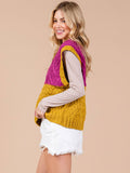 WOMEN'S SLEEVELESS COLORBLOCK KNIT VEST