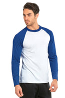 TOP PRO MEN'S LONG SLEEVE BASEBALL TEE (MBT002_RBL/WHT)