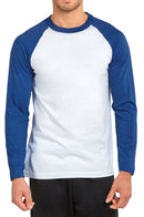 TOP PRO MEN'S LONG SLEEVE BASEBALL TEE (MBT002_RBL/WHT)