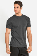 KNOCKER MEN'S HEAVY CREW NECK T-SHIRT (TR800_CH/GR)