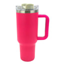 40oz Stainless Steel Tumbler With Handle, Straw, Lid CP4417-1 (6pc)