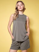 WOMEN'S SLEEVELESS TUNIC TANK TOP