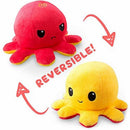 TeeTurtle?:Reversible Octopus Plush-Red&Yellow