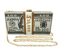 Dollar Graphic Rhinestone Evening Bag FB7246 (2pc)