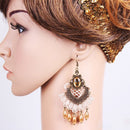 Color Stone Dangling Earring ER2826-77 (12PCS)