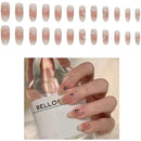 Rhinestone Decor Rounded Fake Nail Set NA1201-75 (12PC)