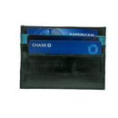 KEY&CO Genuine Eel Skin Slim Card Holder ? Green with Pink/Teal Trim