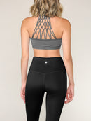 WB3018 Peached Seamless Front & Side High Waisted Leggings with Inner Pocket Full-Length Yoga Pants