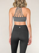 WB3018 Peached Seamless Front & Side High Waisted Leggings with Inner Pocket Full-Length Yoga Pants