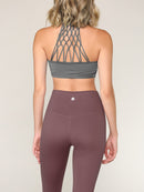 WB3018 Peached Seamless Front & Side High Waisted Leggings with Inner Pocket Full-Length Yoga Pants
