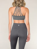 WB3018 Peached Seamless Front & Side High Waisted Leggings with Inner Pocket Full-Length Yoga Pants