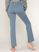 WB3021 Peached Seamless Front & Side Leggings with Inner Pocket Ankle Boot Cut Yoga Pants