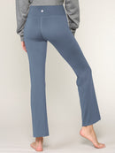 WB3021 Peached Seamless Front & Side Leggings with Inner Pocket Ankle Boot Cut Yoga Pants
