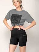 WB3022 Women's Anti-cellulite Sport Shorts Leggings with High-Waist Tummy Control Body Shaper Wide Waistband