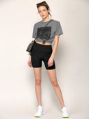 WB3022 Women's Anti-cellulite Sport Shorts Leggings with High-Waist Tummy Control Body Shaper Wide Waistband