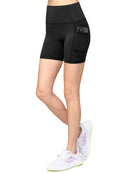 WB3022 Women's Anti-cellulite Sport Shorts Leggings with High-Waist Tummy Control Body Shaper Wide Waistband