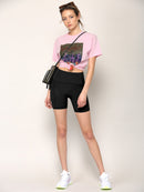 WB3022 Women's Anti-cellulite Sport Shorts Leggings with High-Waist Tummy Control Body Shaper Wide Waistband