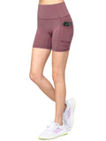 WB3022 Women's Anti-cellulite Sport Shorts Leggings with High-Waist Tummy Control Body Shaper Wide Waistband