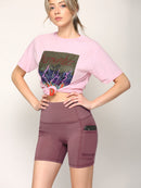 WB3022 Women's Anti-cellulite Sport Shorts Leggings with High-Waist Tummy Control Body Shaper Wide Waistband