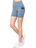 WB3022 Women's Anti-cellulite Sport Shorts Leggings with High-Waist Tummy Control Body Shaper Wide Waistband